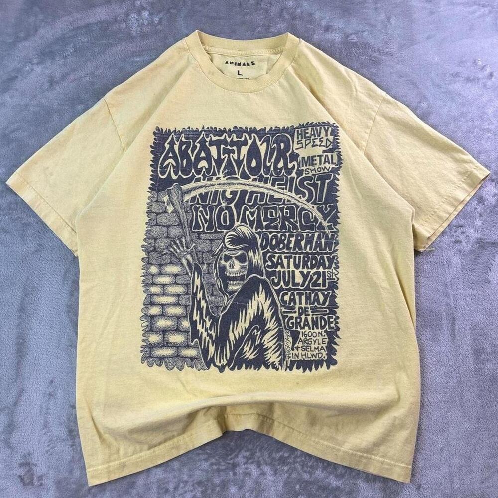 Animals Mag x PacSun Ric Clayton Yellow Flyer Graphic T-Shirt Men’s Large